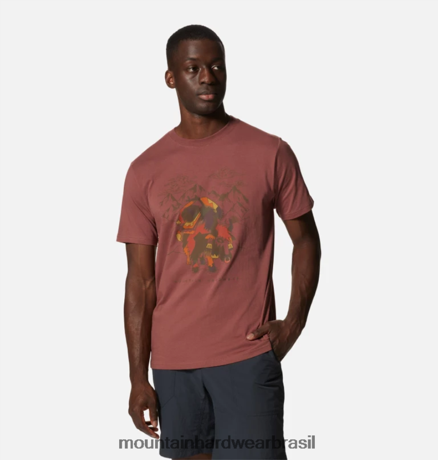 terra argilosa homens Mountain Hardwear camiseta manga curta iaque topos AD28F6468