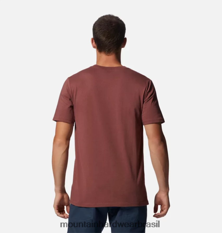 terra argilosa homens Mountain Hardwear manga curta com logotipo mhw topos AD28F6461