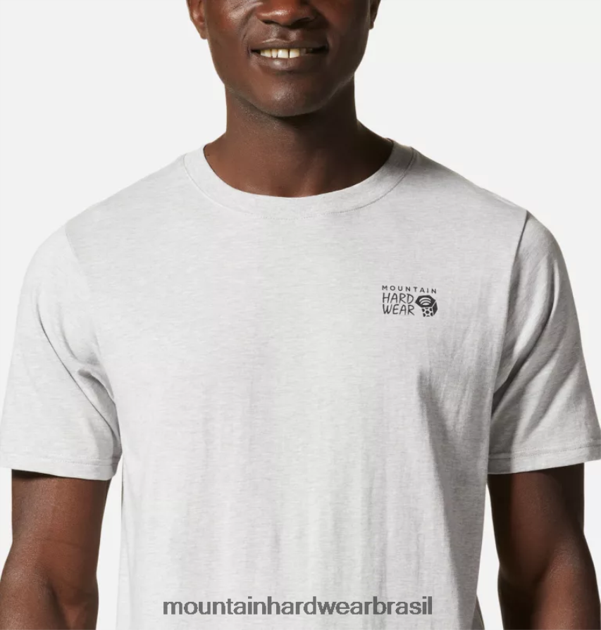 urze cinza homens Mountain Hardwear logotipo mhw em uma caixa de manga curta topos AD28F6346