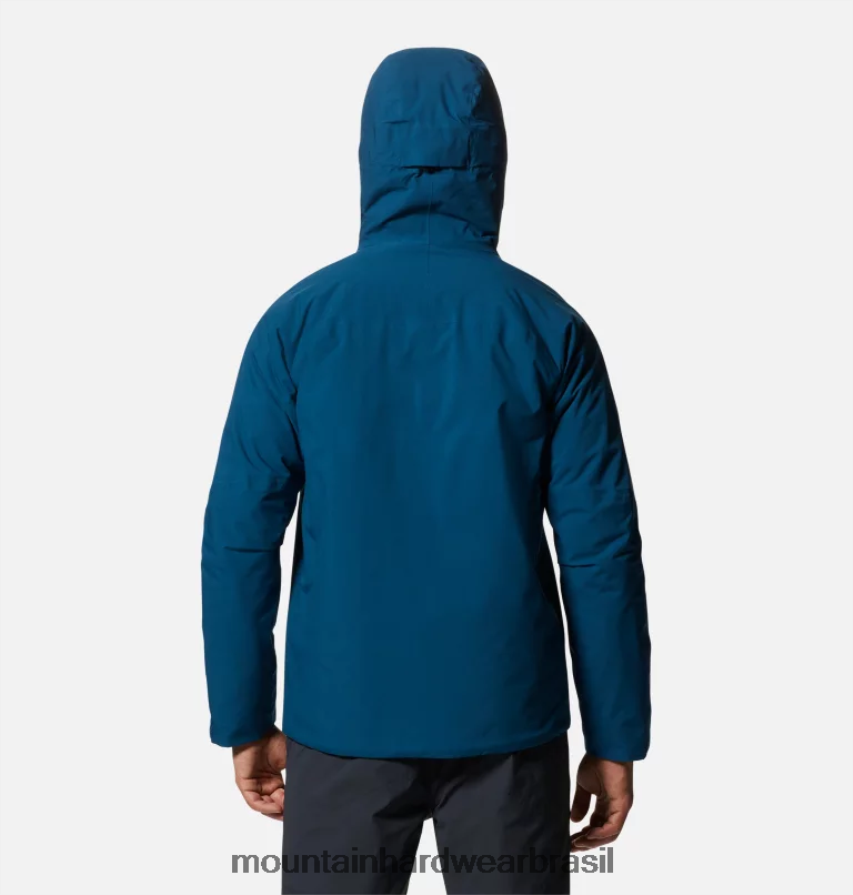 Cáspio escuro homens Mountain Hardwear jaqueta esticada com isolamento ozônico topos AD28F6505