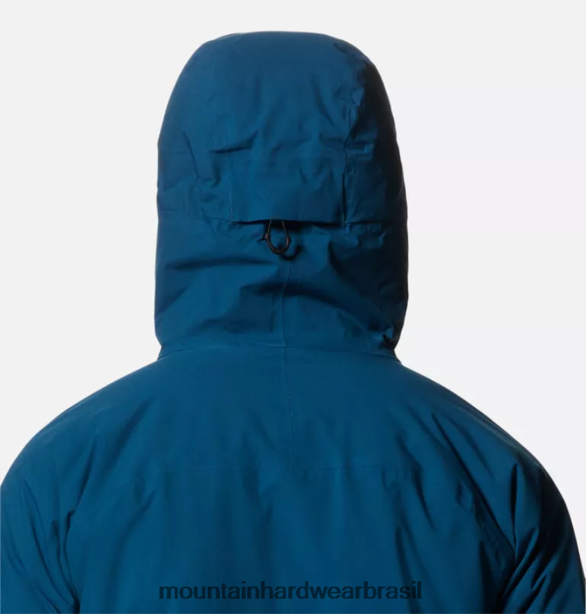 Cáspio escuro homens Mountain Hardwear jaqueta esticada com isolamento ozônico topos AD28F6505