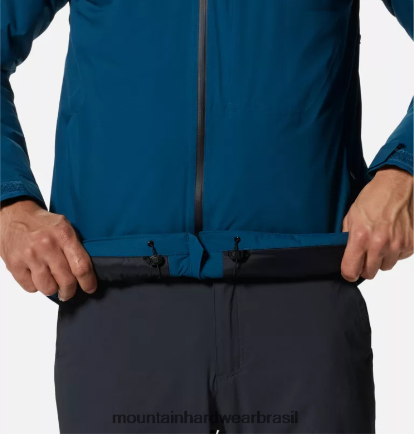 Cáspio escuro homens Mountain Hardwear jaqueta esticada com isolamento ozônico topos AD28F6505