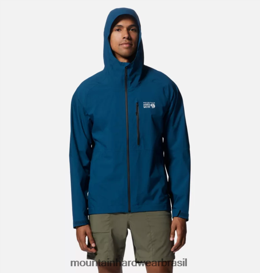 Cáspio escuro homens Mountain Hardwear jaqueta ozônica elástica topos AD28F6249