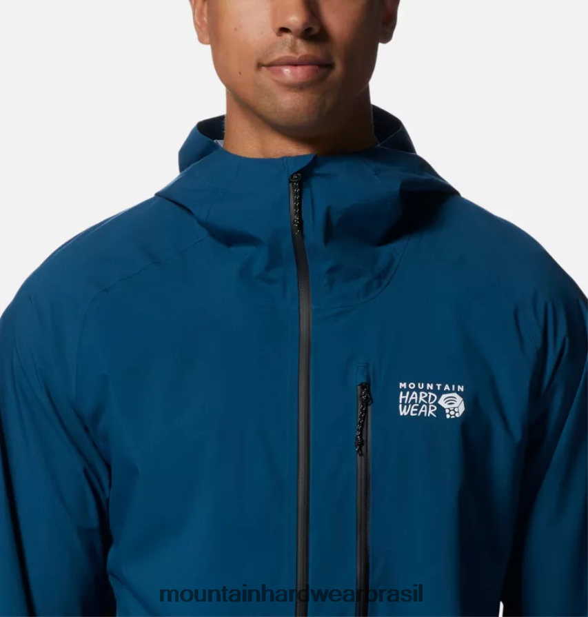 Cáspio escuro homens Mountain Hardwear jaqueta ozônica elástica topos AD28F6249