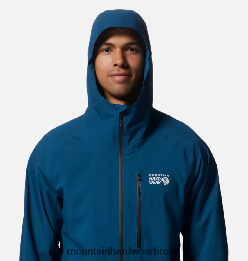 Cáspio escuro homens Mountain Hardwear jaqueta ozônica elástica topos AD28F6249
