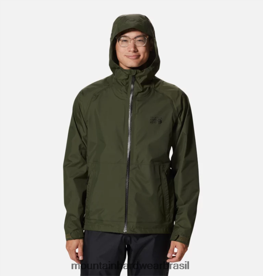 excedente verde homens Mountain Hardwear jaqueta de limite topos AD28F6258