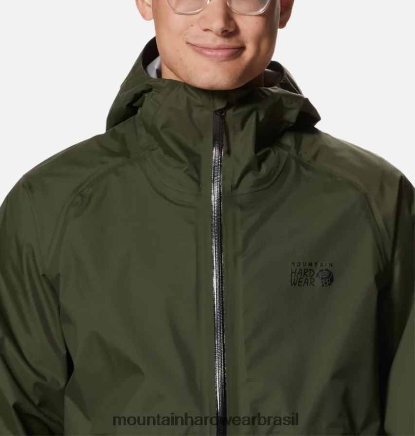excedente verde homens Mountain Hardwear jaqueta de limite topos AD28F6258