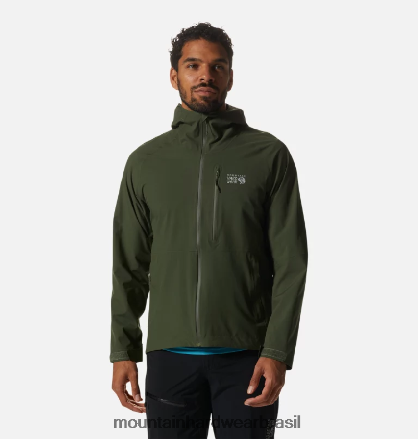excedente verde homens Mountain Hardwear jaqueta ozônica elástica topos AD28F6251