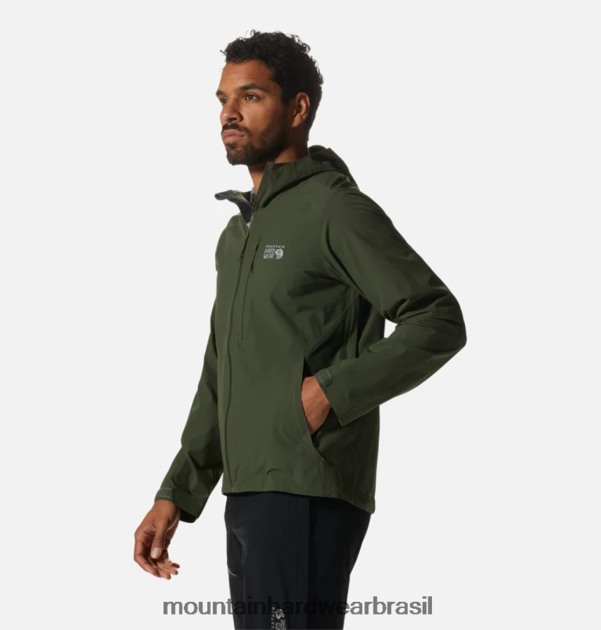 excedente verde homens Mountain Hardwear jaqueta ozônica elástica topos AD28F6251