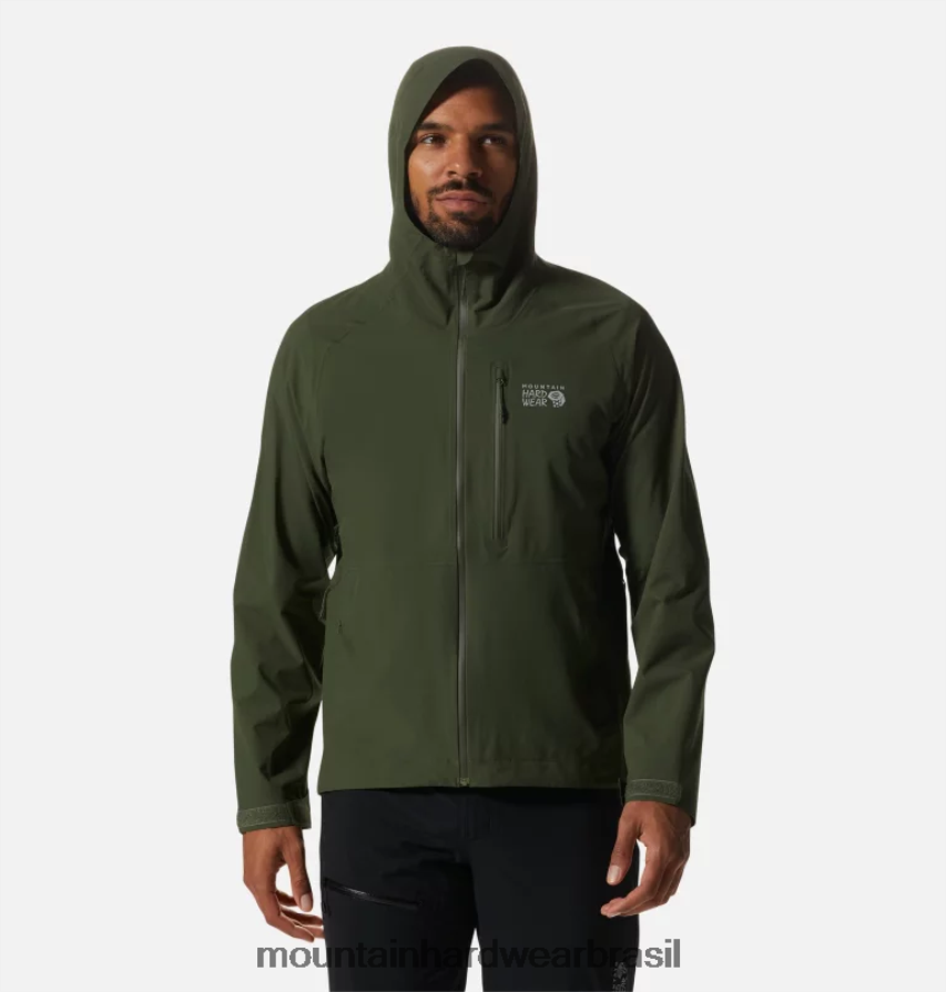 excedente verde homens Mountain Hardwear jaqueta ozônica elástica topos AD28F6251
