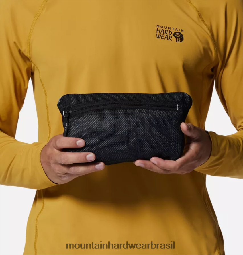 impressão glacial homens Mountain Hardwear jaqueta ozônica elástica topos AD28F6248