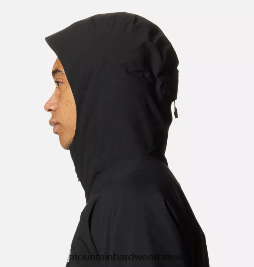 preto homens Mountain Hardwear jaqueta esticada com isolamento ozônico topos AD28F6506