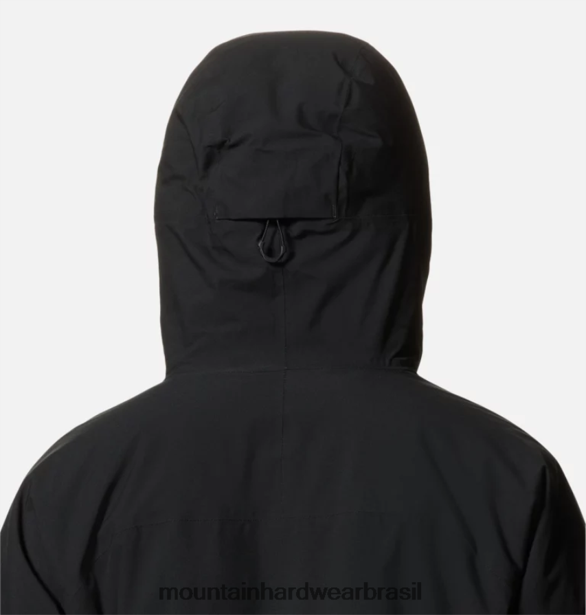 preto homens Mountain Hardwear jaqueta esticada com isolamento ozônico topos AD28F6506