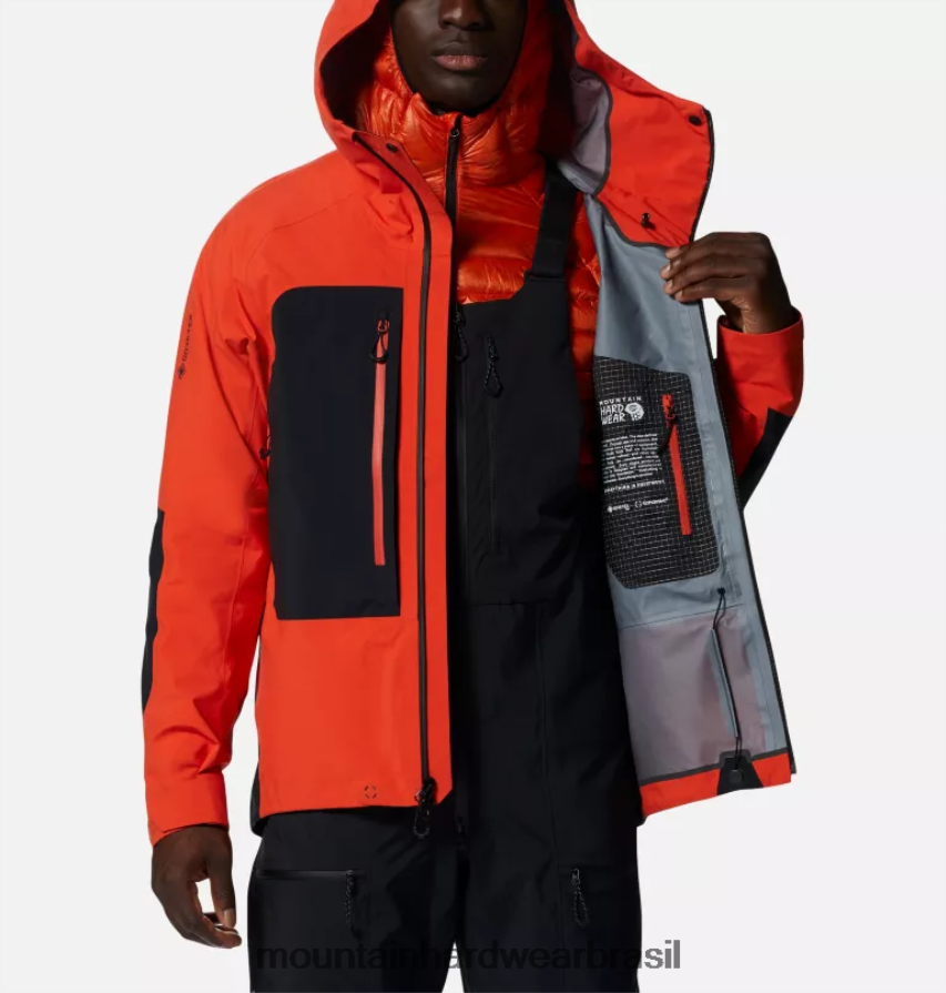 estado laranja/preto homens Mountain Hardwear jaqueta routefinder gore-tex pro topos AD28F6499