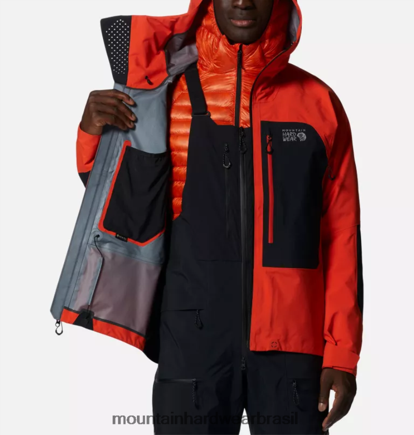 estado laranja/preto homens Mountain Hardwear jaqueta routefinder gore-tex pro topos AD28F6499