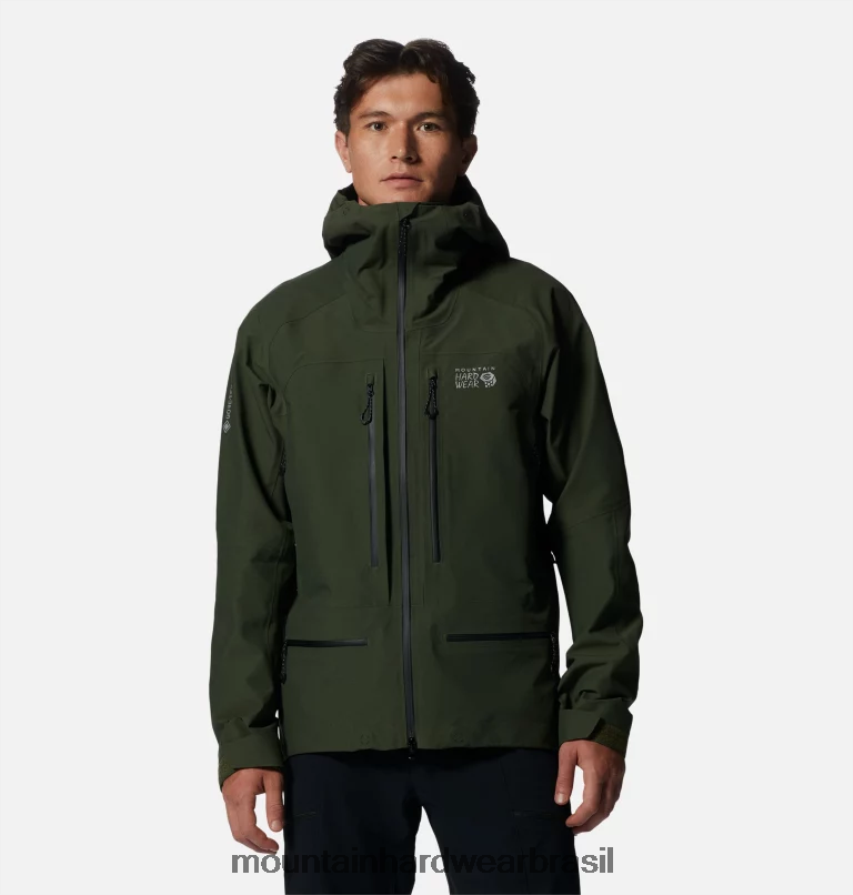 excedente verde homens Mountain Hardwear jaqueta routefinder hd gore-tex pro topos AD28F6371