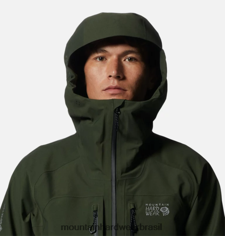 excedente verde homens Mountain Hardwear jaqueta routefinder hd gore-tex pro topos AD28F6371