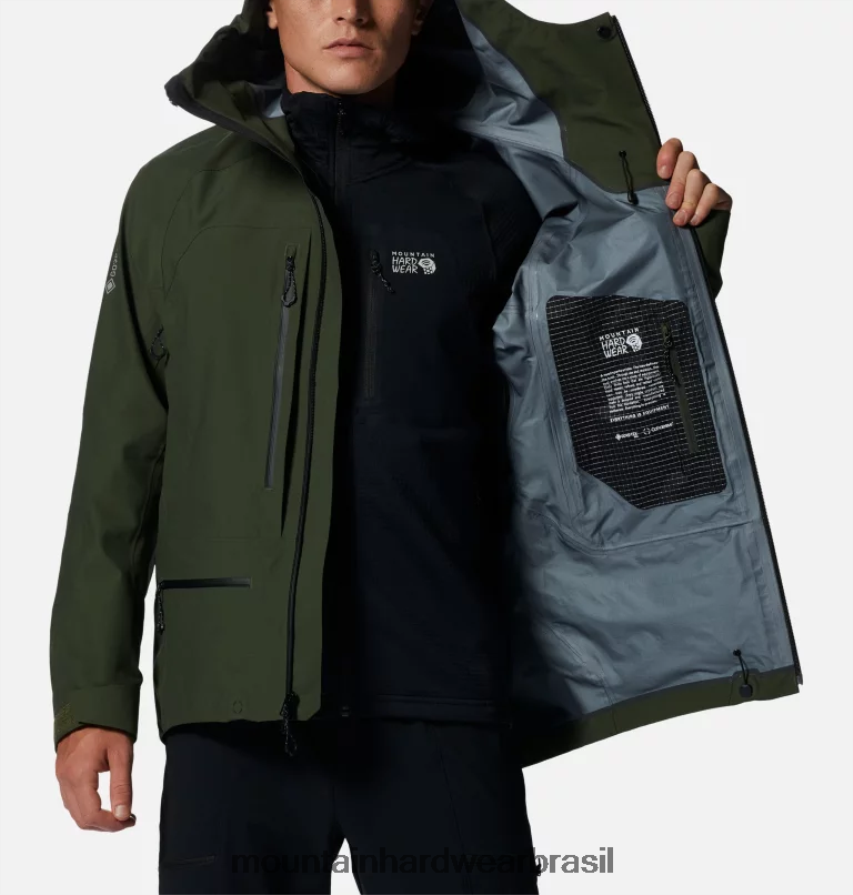 excedente verde homens Mountain Hardwear jaqueta routefinder hd gore-tex pro topos AD28F6371