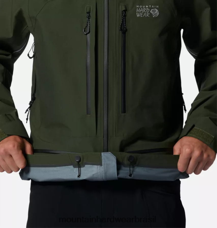 excedente verde homens Mountain Hardwear jaqueta routefinder hd gore-tex pro topos AD28F6371