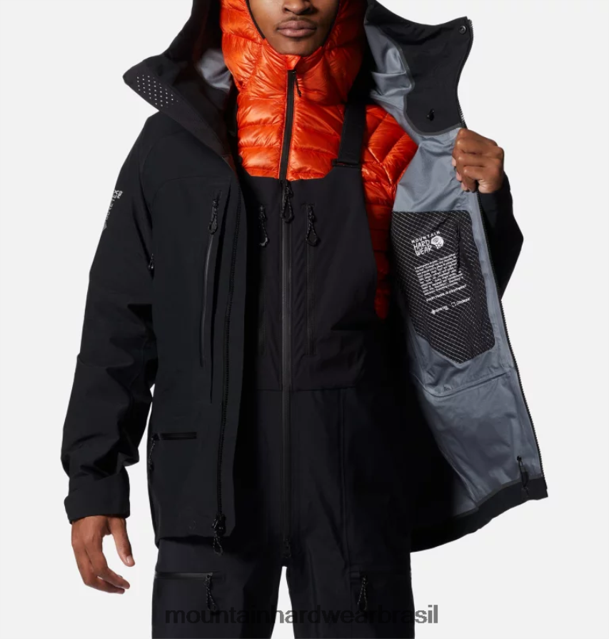 preto homens Mountain Hardwear jaqueta routefinder hd gore-tex pro topos AD28F6372