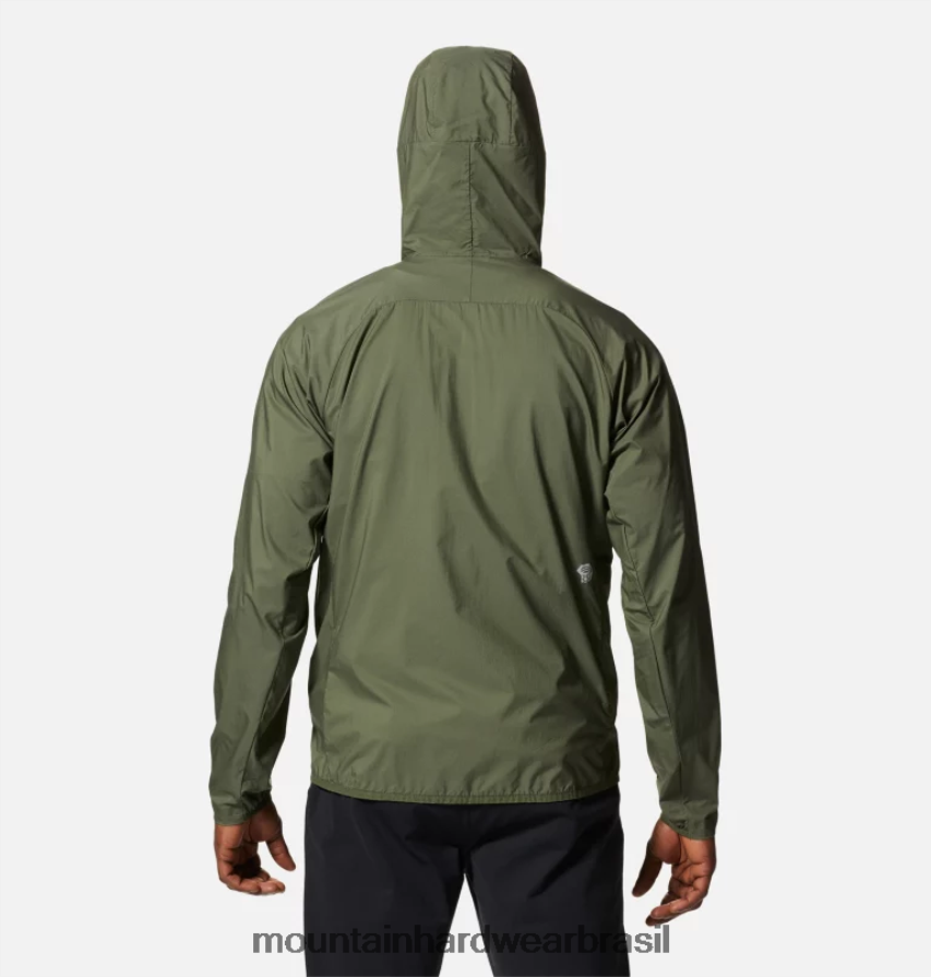 excedente verde homens Mountain Hardwear kor airshell moletom com capuz topos AD28F695
