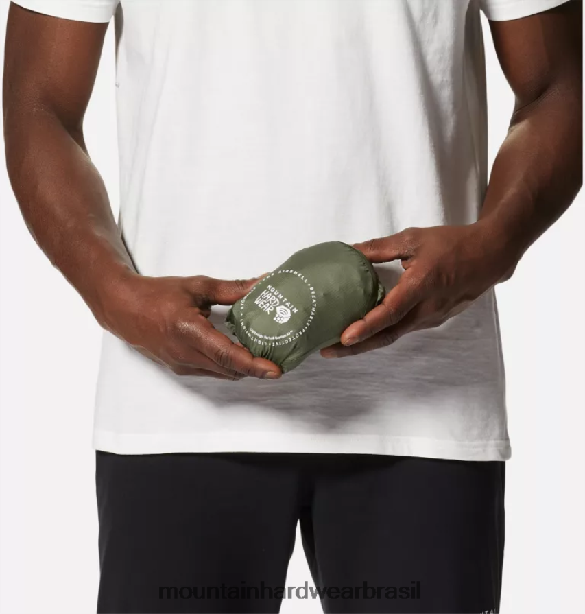 excedente verde homens Mountain Hardwear kor airshell moletom com capuz topos AD28F695