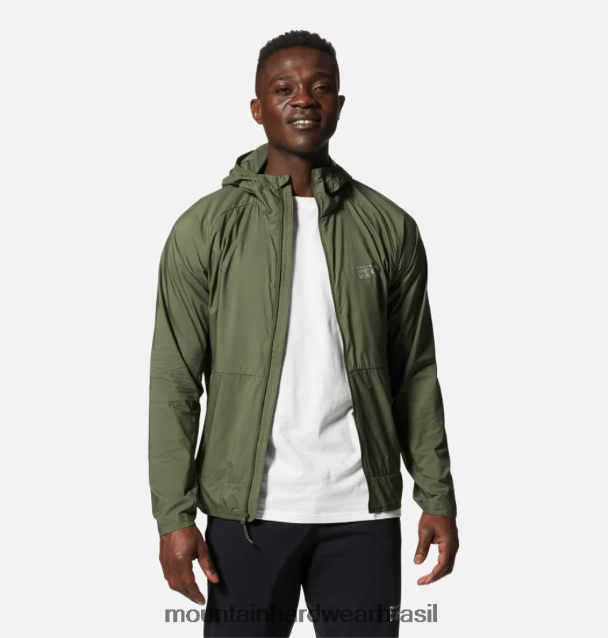 excedente verde homens Mountain Hardwear kor airshell moletom com capuz topos AD28F695