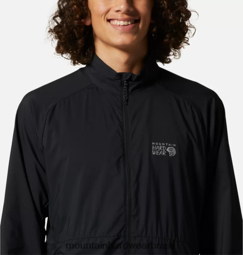 preto homens Mountain Hardwear jaqueta kor airshell com zíper completo topos AD28F6102