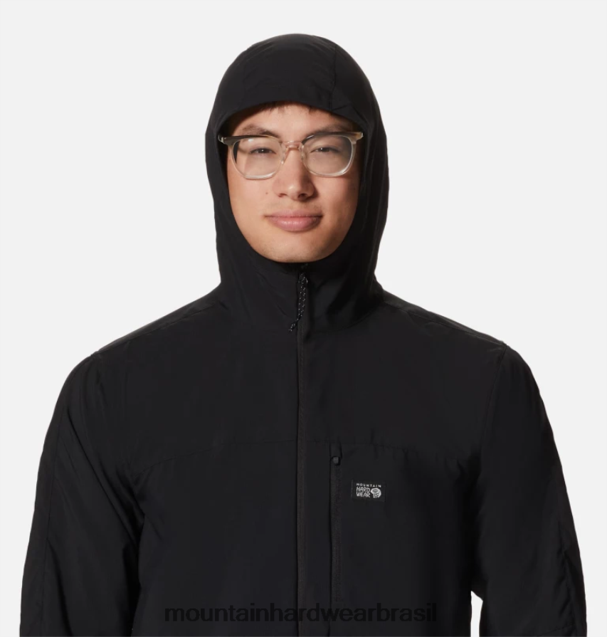 preto homens Mountain Hardwear jaqueta remetente de trilha topos AD28F6112