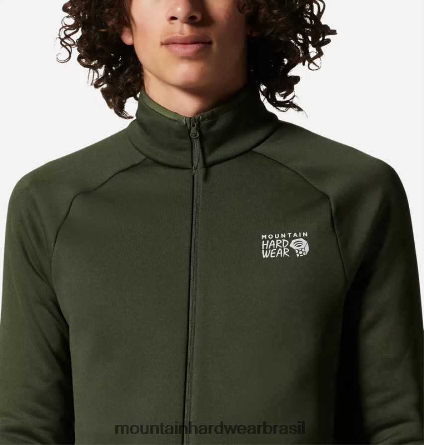 excedente verde homens Mountain Hardwear jaqueta polartec power stretch pro topos AD28F6271