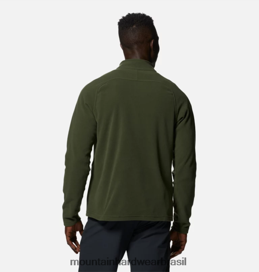 excedente verde homens Mountain Hardwear micropolar polartec 1/4 zip topos AD28F6446