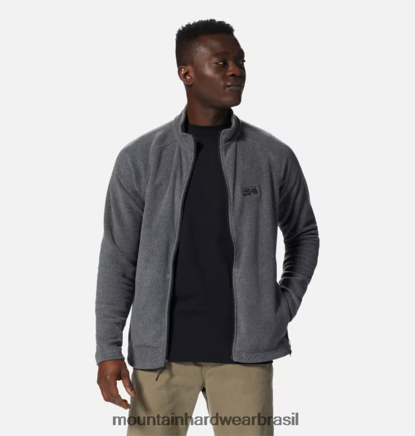 folha de urze cinza homens Mountain Hardwear micropolar polartec com zíper completo topos AD28F6441