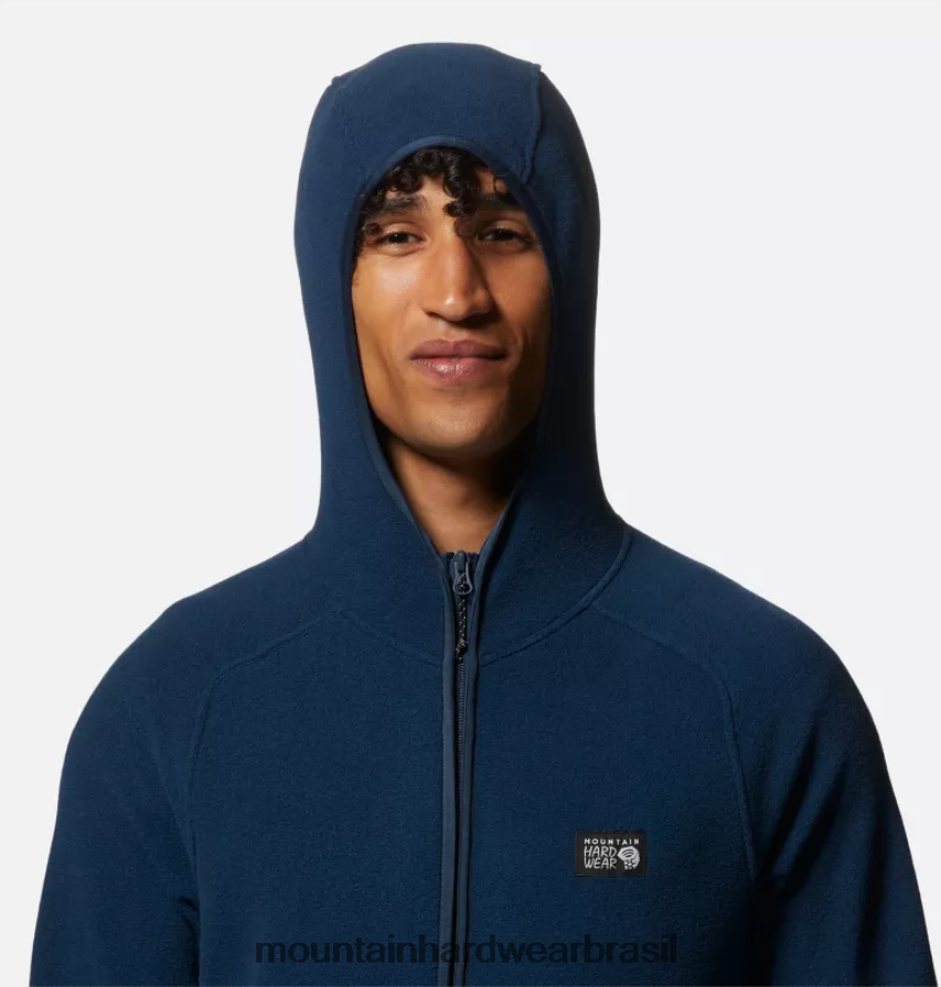 marinha homens Mountain Hardwear moletom polartec duplo escovado com zíper completo topos AD28F6453