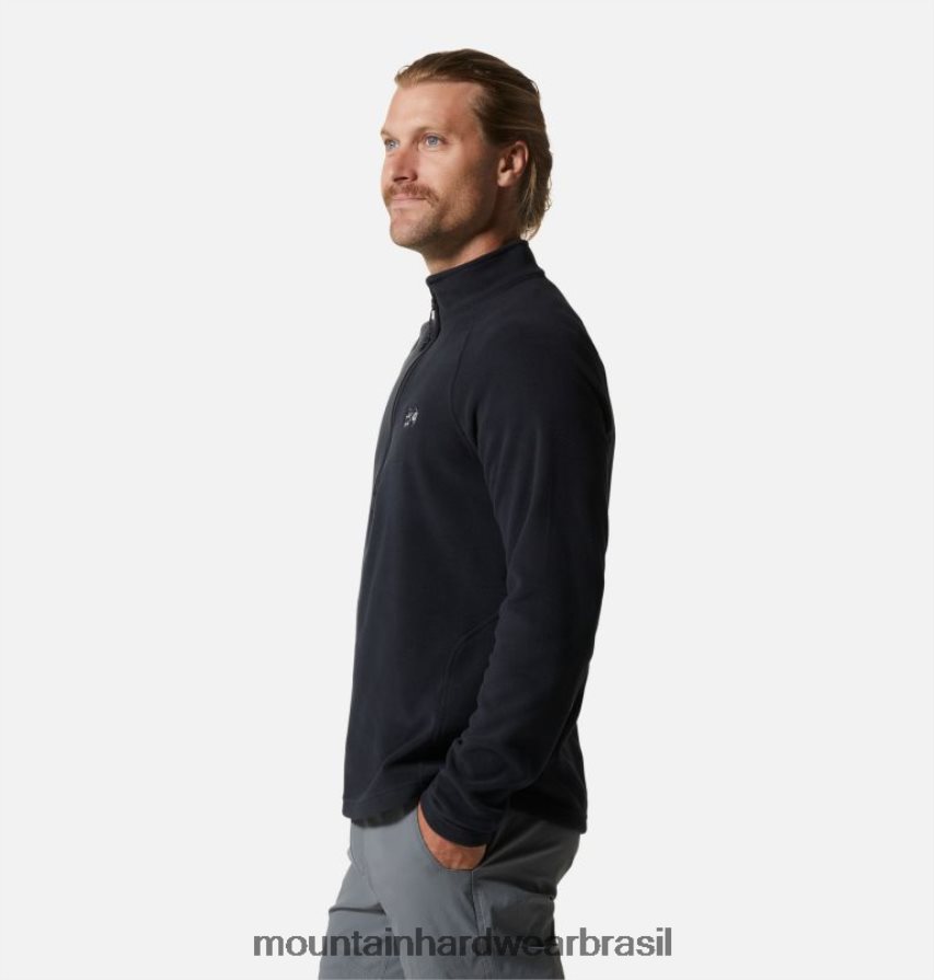 preto homens Mountain Hardwear micropolar polartec 1/4 zip topos AD28F6447