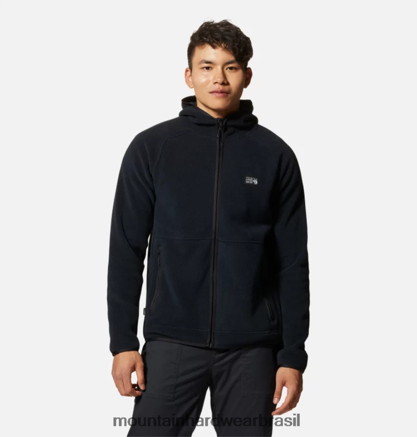 preto homens Mountain Hardwear moletom polartec duplo escovado com zíper completo topos AD28F6452
