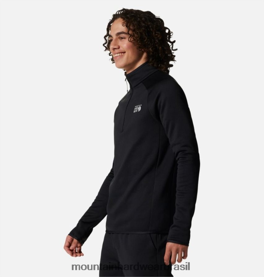 preto homens Mountain Hardwear polartec power stretch pro 1/4 zip topos AD28F6276