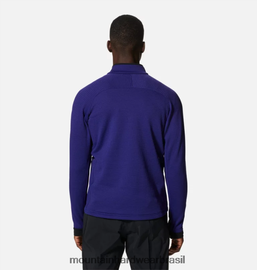 urze azul klein homens Mountain Hardwear jaqueta polartec power grid meio zíper topos AD28F6268