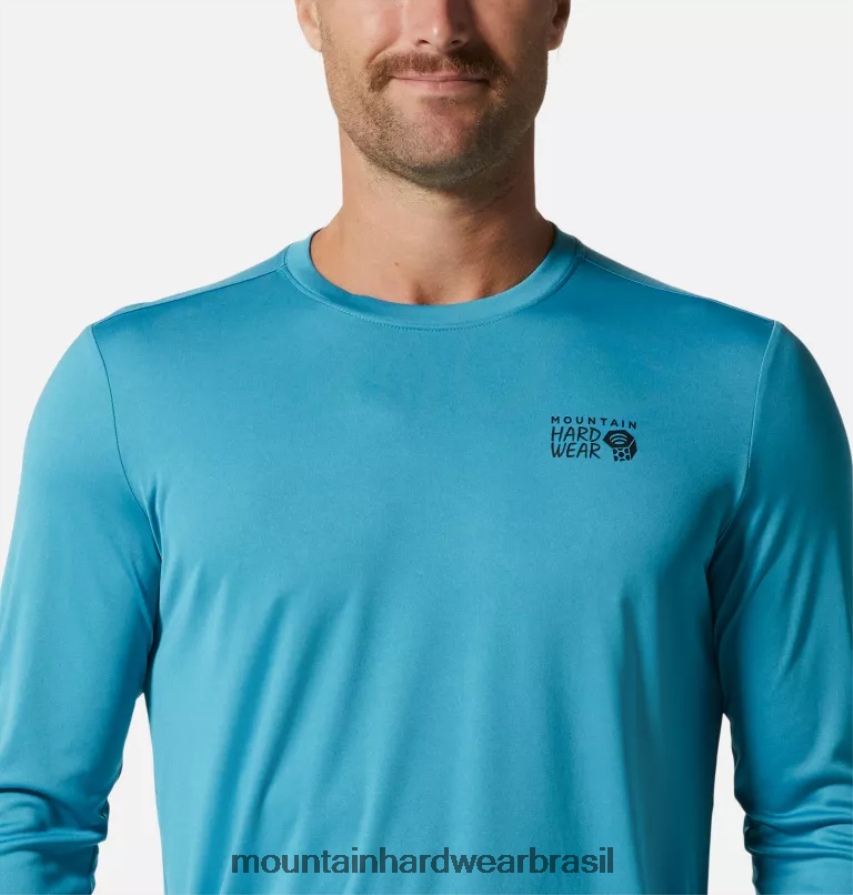 azul teton homens Mountain Hardwear manga longa tecnologia perversa topos AD28F6221