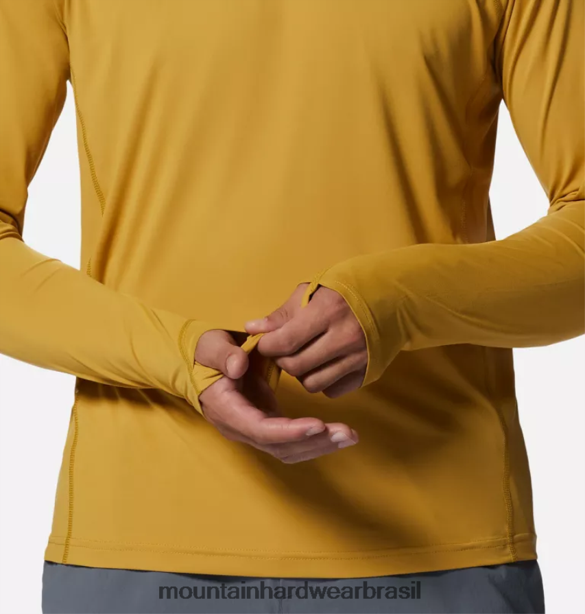 deserto amarelo homens Mountain Hardwear tripulação de manga longa do lago crater topos AD28F668