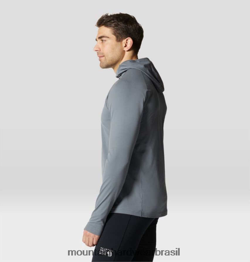 folha cinza homens Mountain Hardwear estiramento com capuz topos AD28F6185
