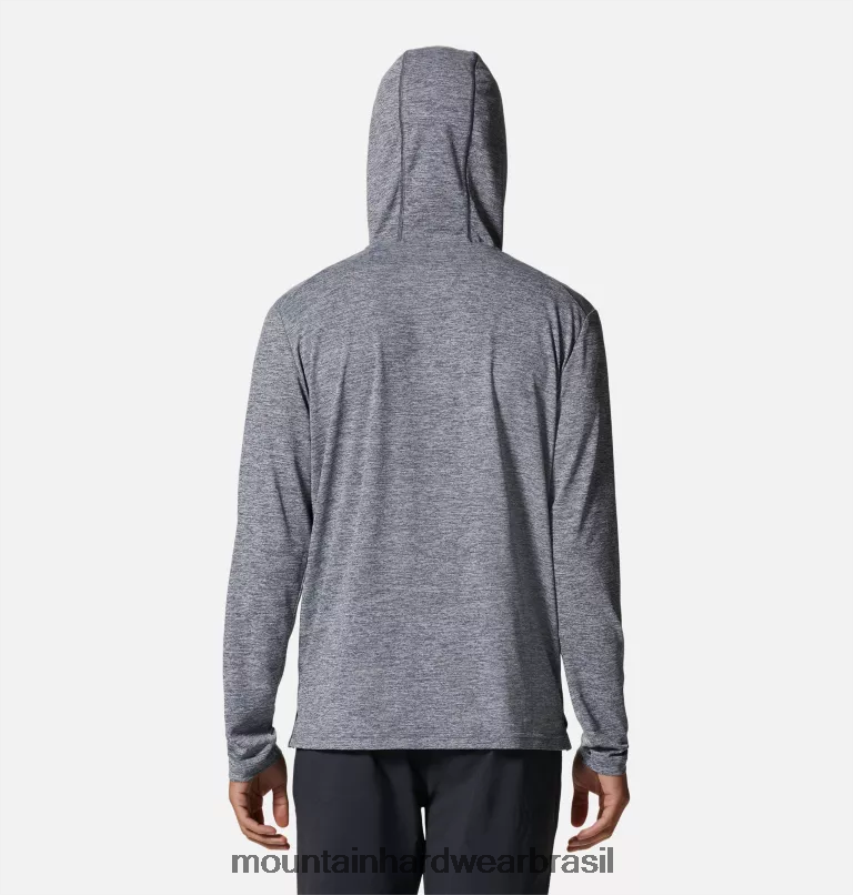folha de urze cinza homens Mountain Hardwear protetor solar com capuz topos AD28F6202