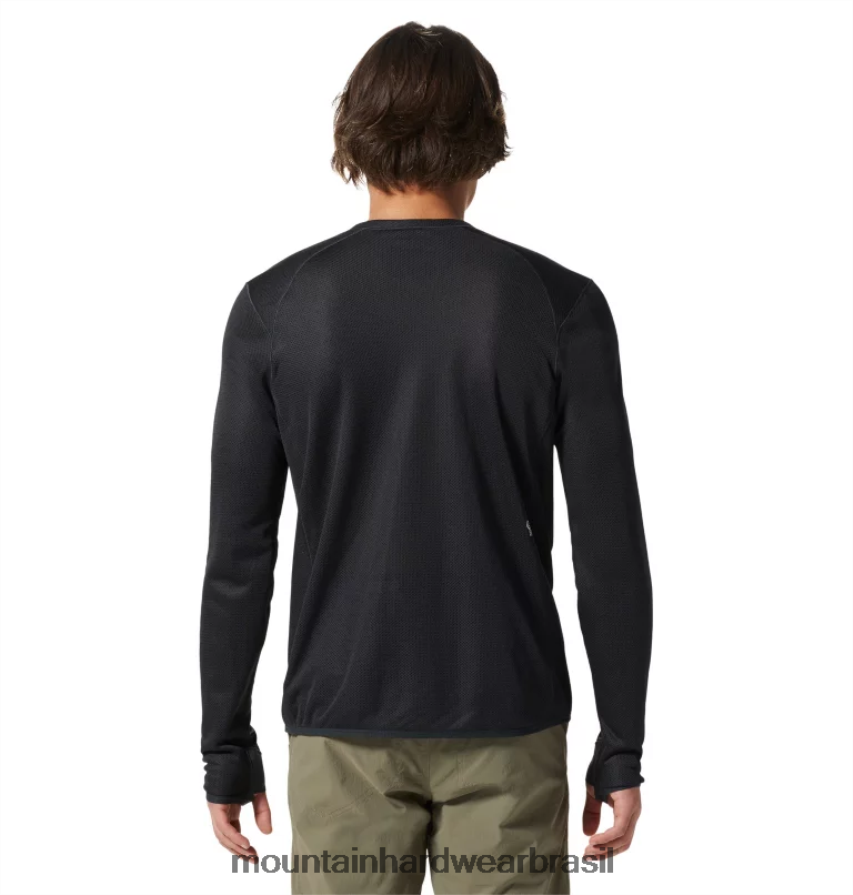 tempestade negra homens Mountain Hardwear tripulação de manga longa airmesh topos AD28F6215