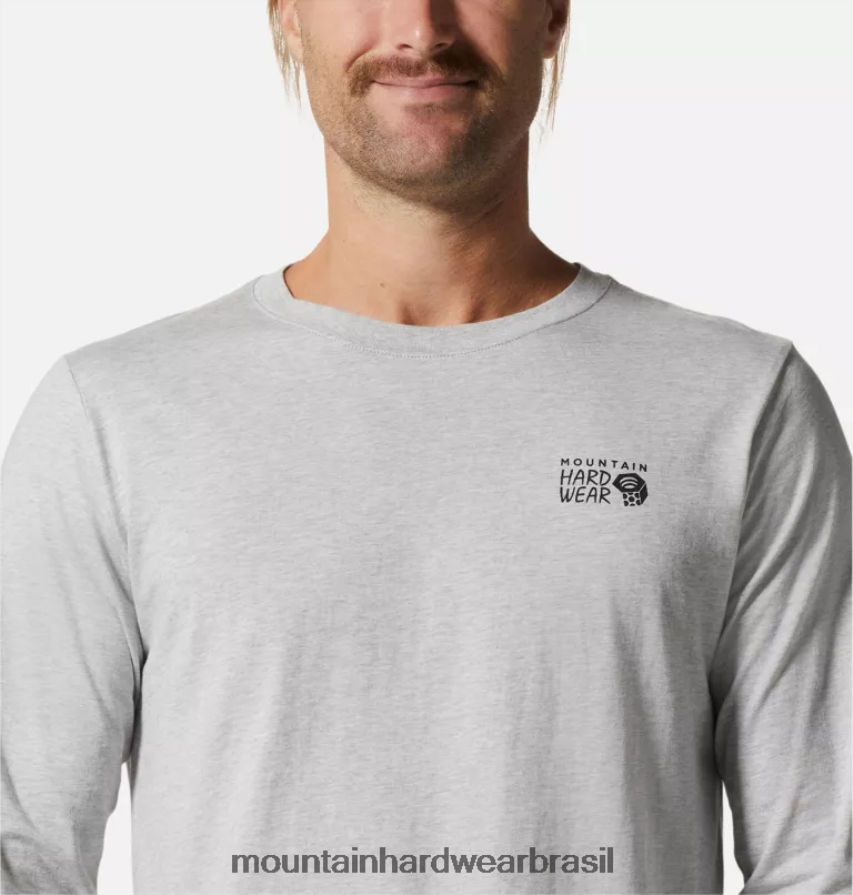 urze cinza homens Mountain Hardwear logotipo mhw em uma caixa de manga comprida topos AD28F6340