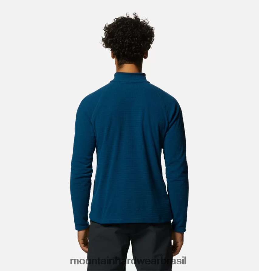 Cáspio escuro homens Mountain Hardwear grade de cume meio zip topos AD28F6237