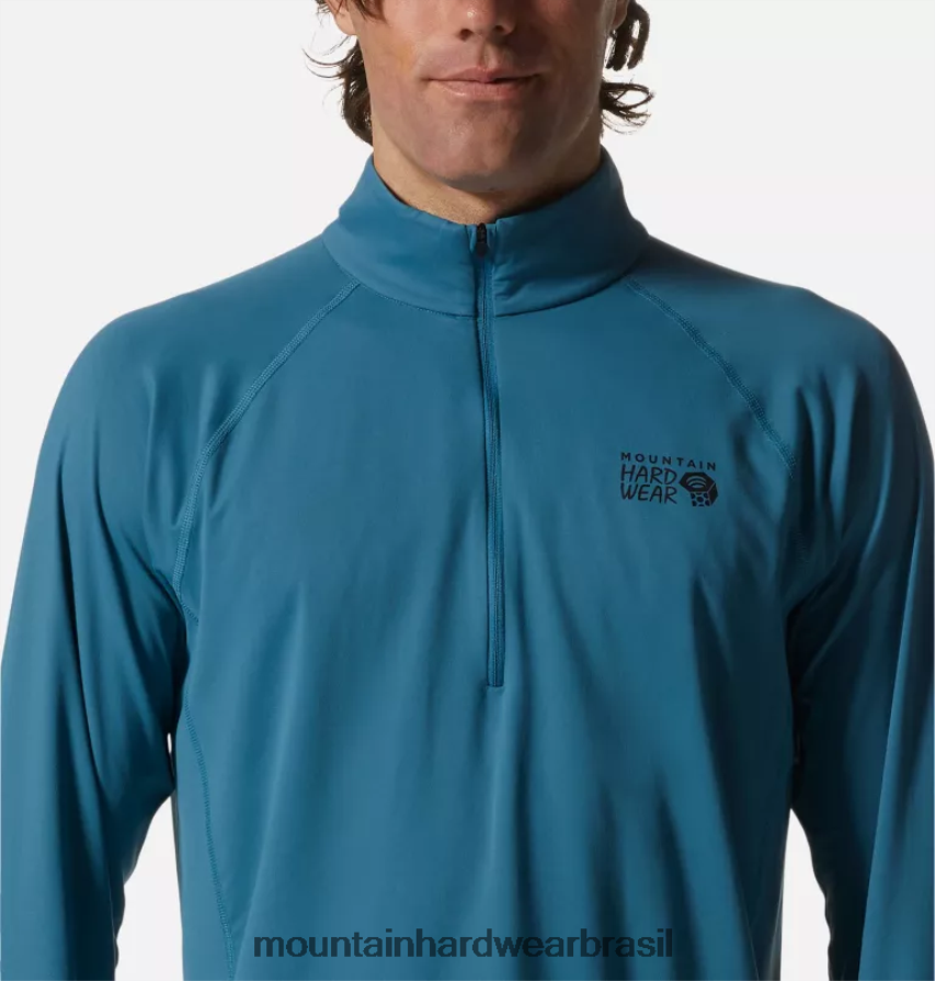 Cáspio homens Mountain Hardwear lago da cratera 1/2 zip topos AD28F665