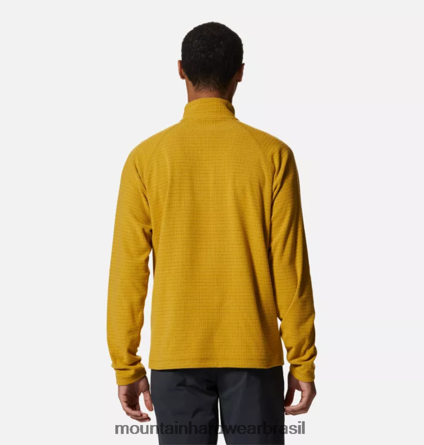 deserto amarelo homens Mountain Hardwear grade de cume meio zip topos AD28F6241