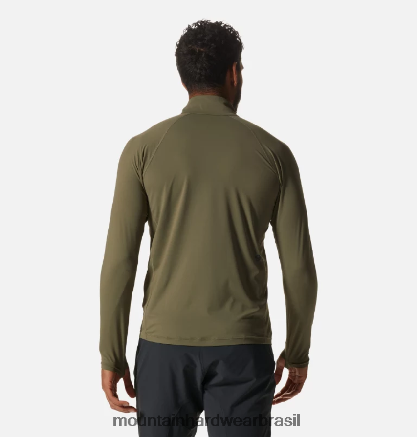 pedra verde homens Mountain Hardwear lago da cratera 1/2 zip topos AD28F662