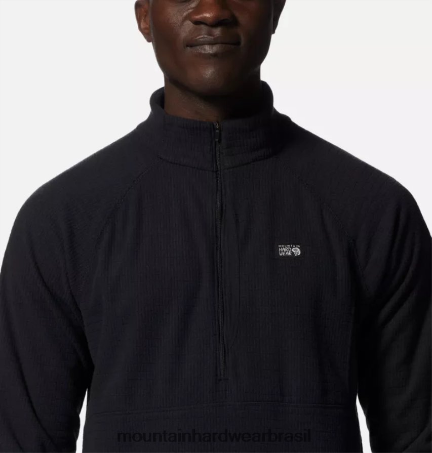 preto homens Mountain Hardwear grade de cume meio zip topos AD28F6238
