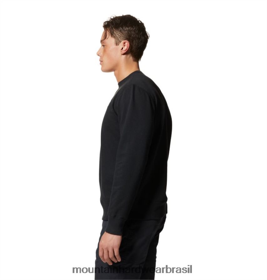 preto homens Mountain Hardwear tripulação de pulôver com logotipo mhw topos AD28F6146