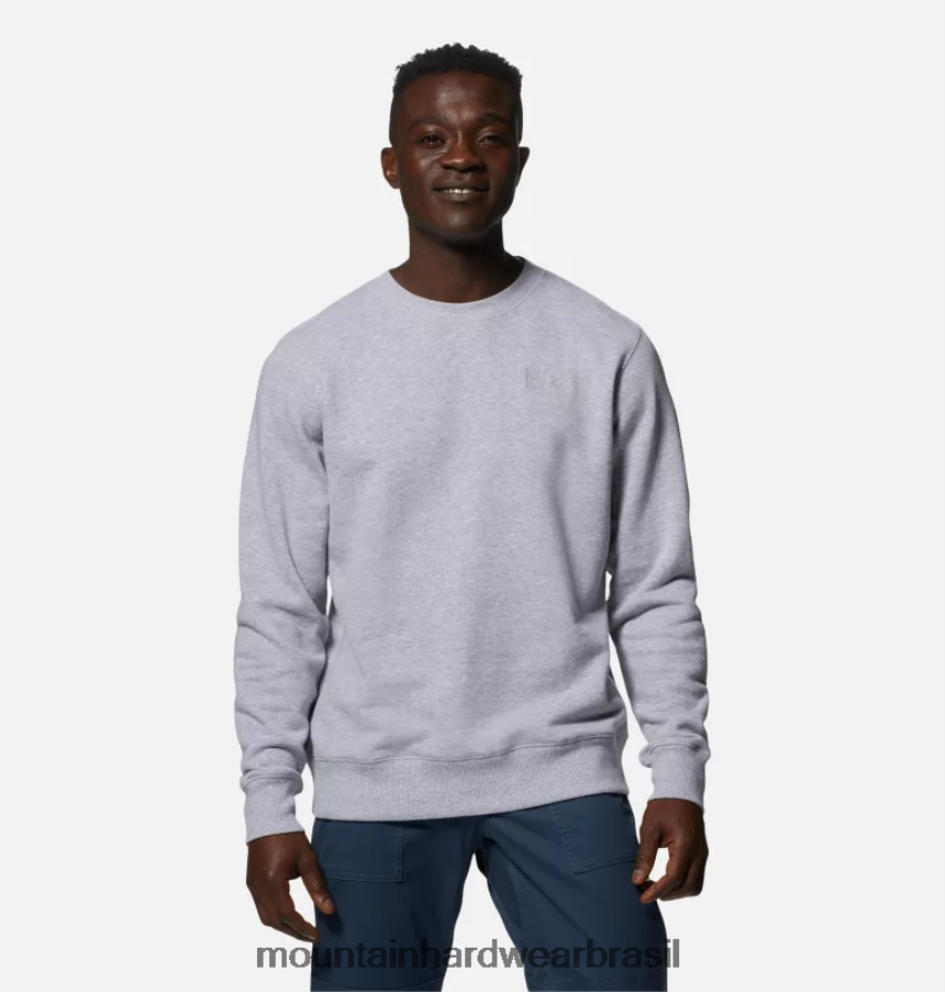 urze cinza homens Mountain Hardwear tripulação de pulôver com logotipo mhw topos AD28F6147